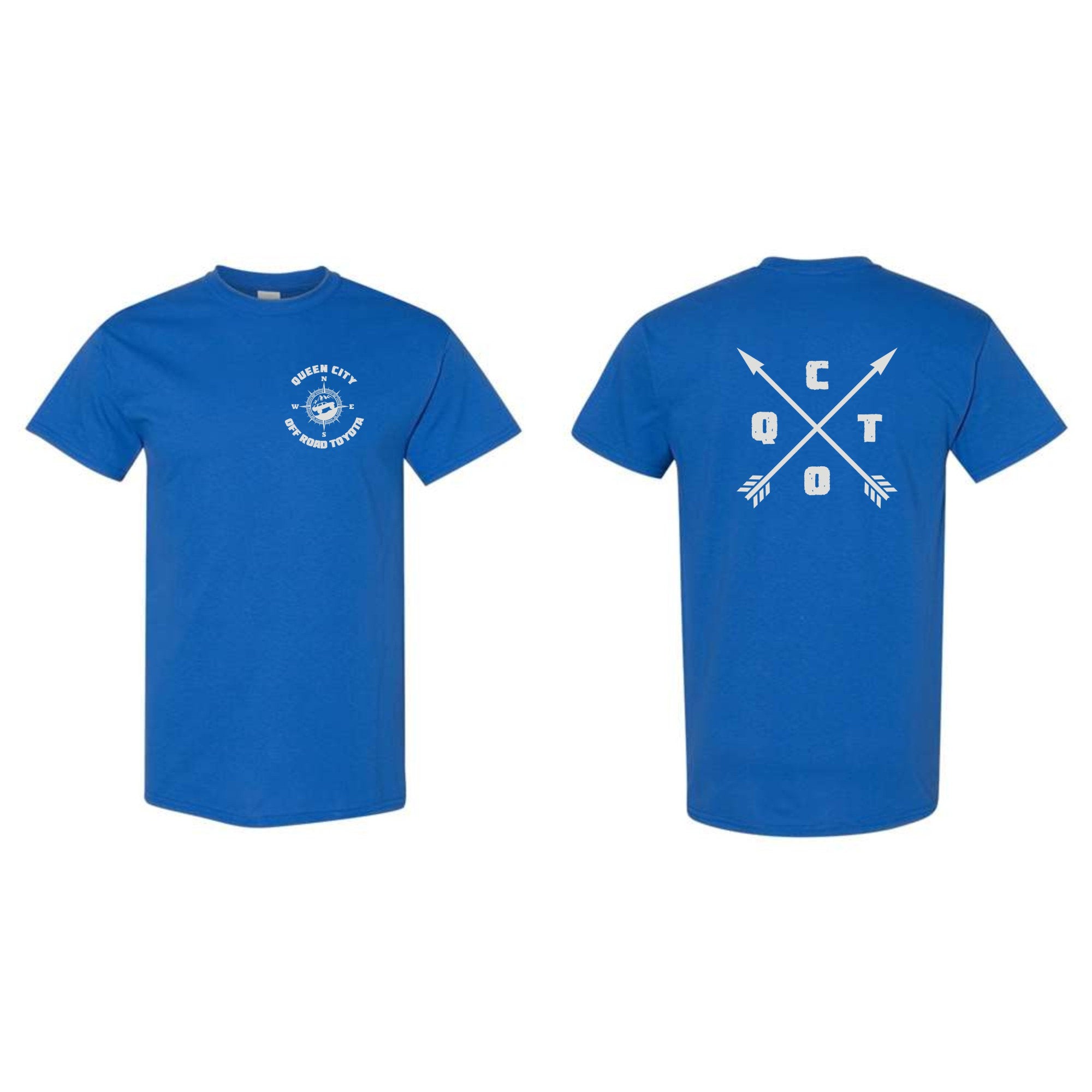 QCOT Arrow Cross logo T-Shirt | Family Sweet Tees Screen Printing